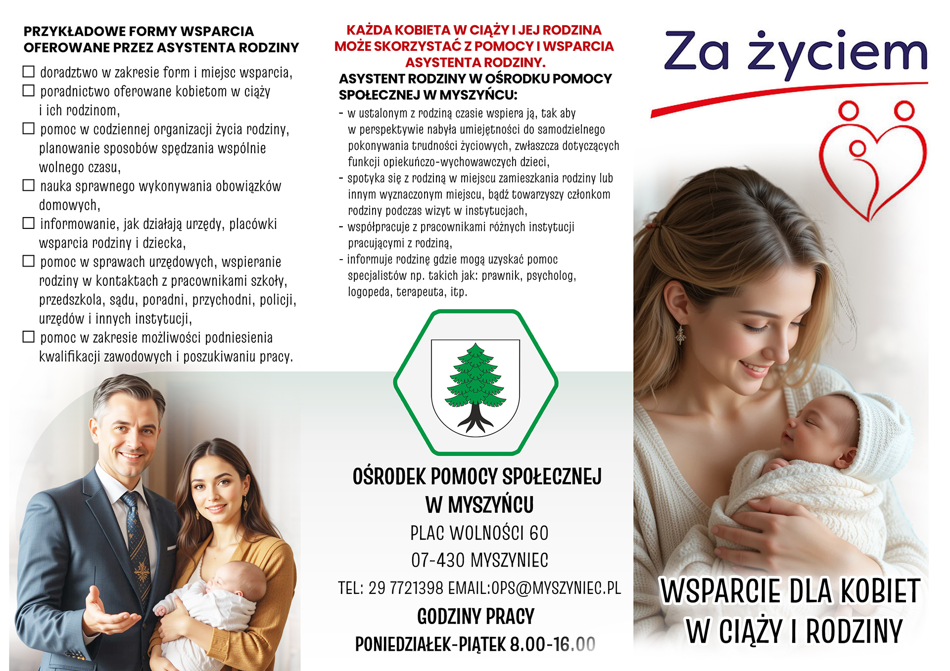 Ulotka wsparcia za życiem